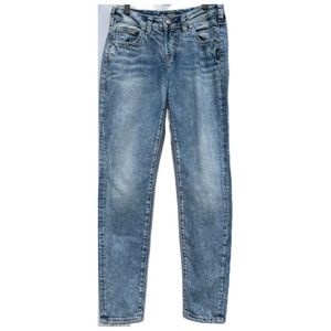 Silver Boyfriend Jeans, Classic Stretch, W25 L29 (measures 32" inseam)